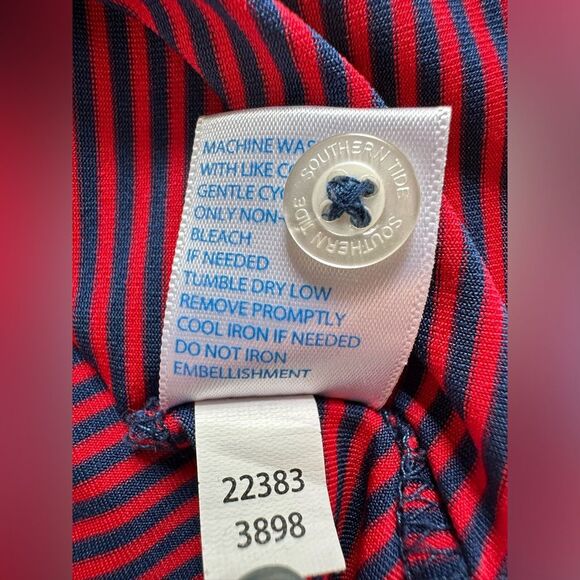 Southern Tide Polo Shirt Tide to Trail Striped Mens Short Sleeve Golf Shirt - Picture 10 of 12